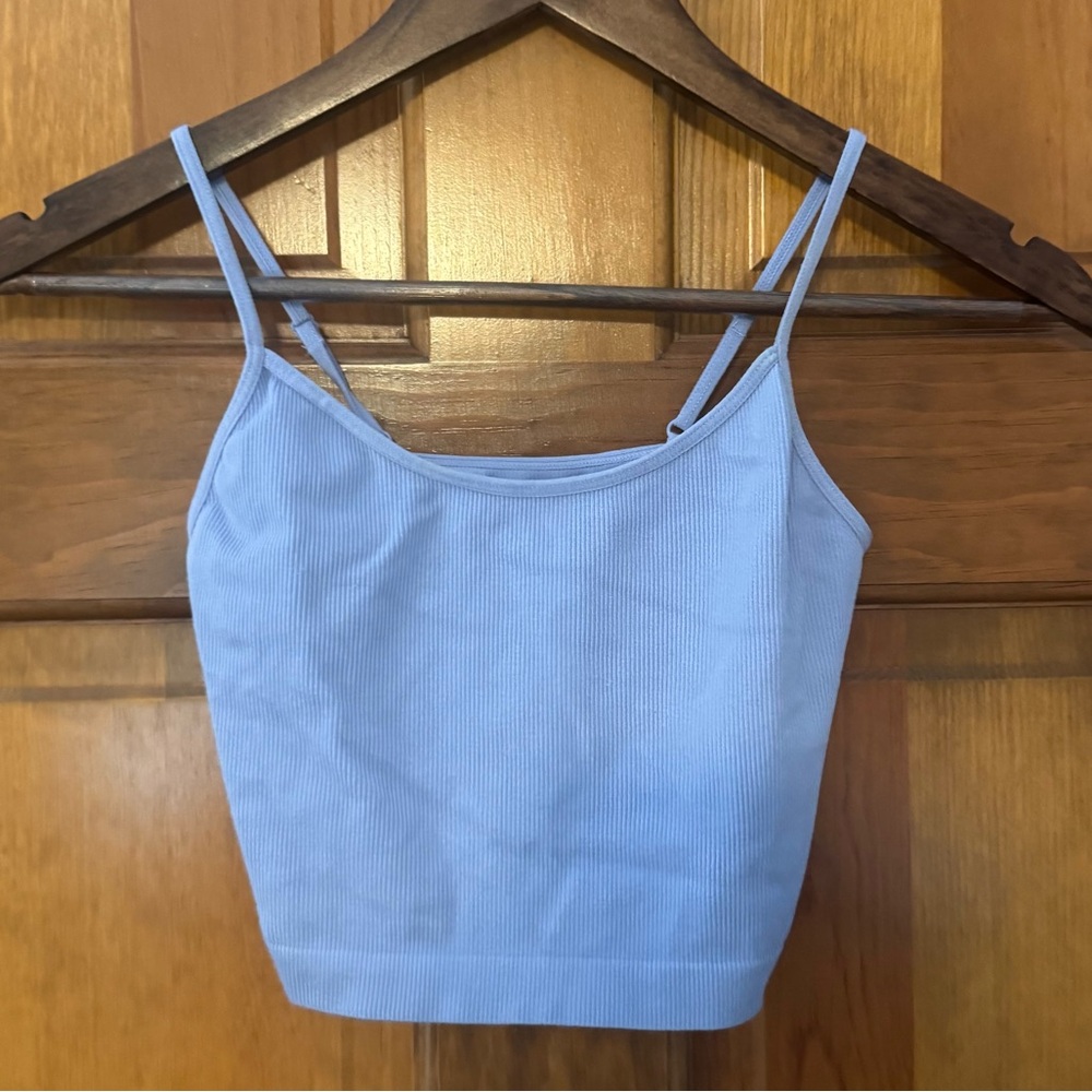 Wild Fable Ribbed Camisole Cropped Tank Womens Sz Small Purple/Blue Fitted Layer
